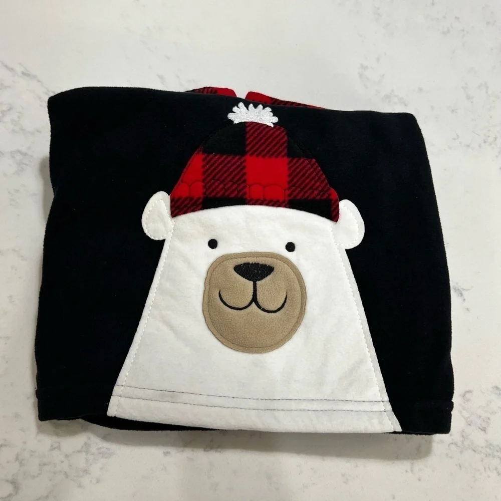 Carter's Black and Red Checkered Bear Pajama Set